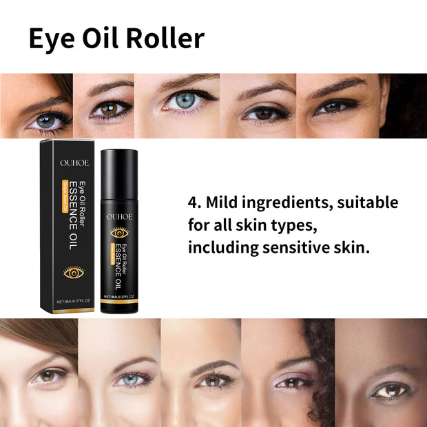 Eye Oil Roller Essence Oil, Moist Hydrating Firming Eye Week Skin Fade Out Fine Lines Dry Eye Cream