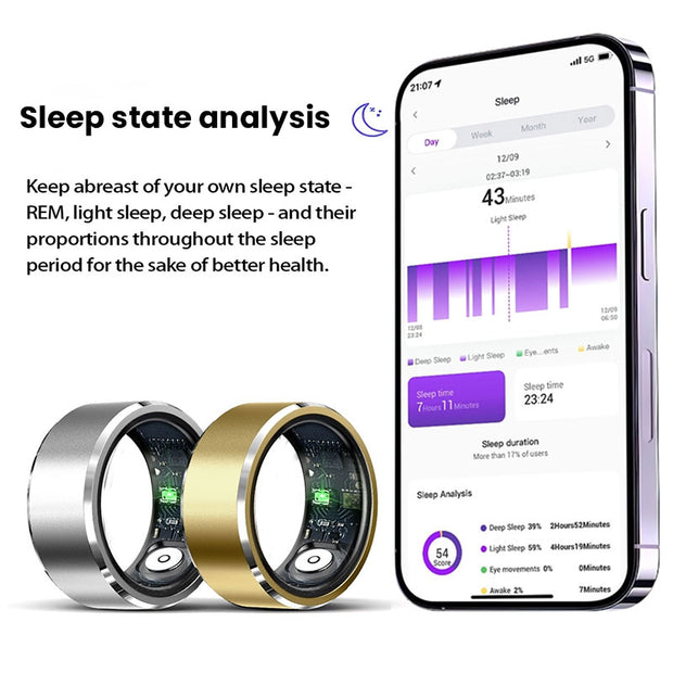 2025 New! Xiaomi Smart Ring – Waterproof Fitness Tracker for Men & Women. Monitors Heart Rate, Blood Oxygen & Sleep.