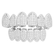 Hip hop braces with copper zircon micro inlaid with real gold Halloween teeth decoration exaggerated hiphopgrills