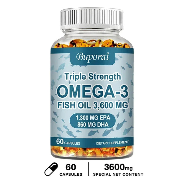 Omega-3 Fish Oil - Rich in DHA & EPA - Support Brain & Nervous System Health, Cardiovascular & Skin Health - Zayvia Beauty