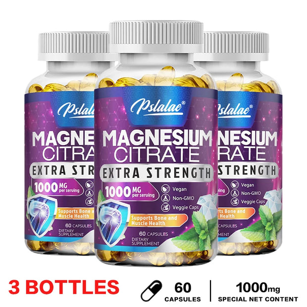 Magnesium Citrate - Muscle, Nerve and Energy Support, Improved Heart Health - Zayvia Beauty