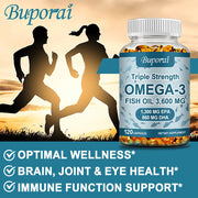 Omega-3 Fish Oil - Rich in DHA & EPA - Support Brain & Nervous System Health, Cardiovascular & Skin Health - Zayvia Beauty