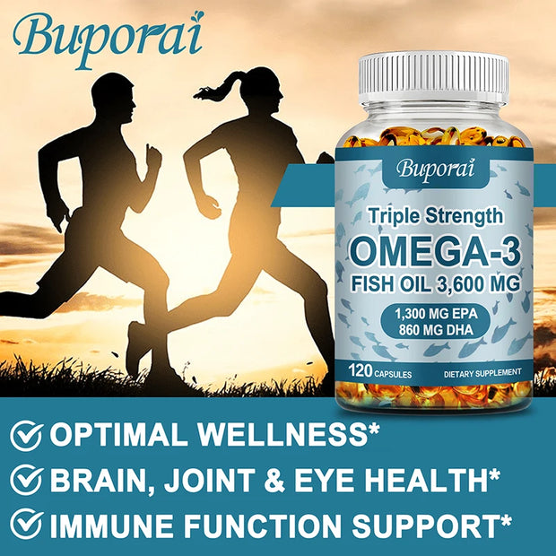 Omega-3 Fish Oil - Rich in DHA & EPA - Support Brain & Nervous System Health, Cardiovascular & Skin Health - Zayvia Beauty