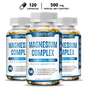 Magnesium Complex Capsules - Bone, Muscle and Heart Health, Sleep Support, Promote Muscle and Nerve Health, Nutrient Metabolism - Zayvia Beauty