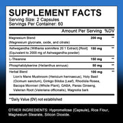 Cortisol Supplements - Magnesium (glycinate, oxide and citrate), Ashwagandha to support brain memory and brain cell health - Zayvia Beauty