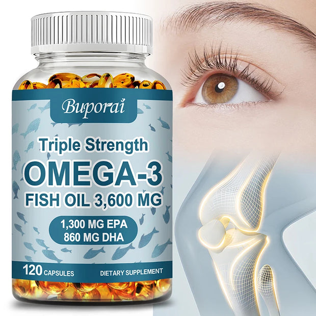 Omega-3 Fish Oil - Rich in DHA & EPA - Support Brain & Nervous System Health, Cardiovascular & Skin Health - Zayvia Beauty