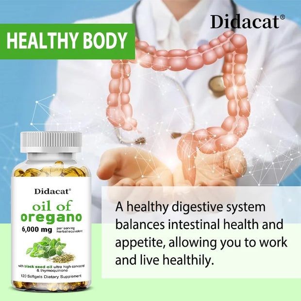 Oregano oil softgels for intestinal health, antioxidant, digestive health, immune support - Zayvia Beauty