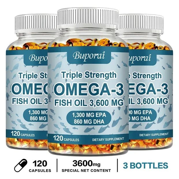 Omega-3 Fish Oil - Rich in DHA & EPA - Support Brain & Nervous System Health, Cardiovascular & Skin Health - Zayvia Beauty