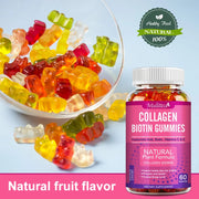 Mulittea Collagen Gummies with Biotin for Hair Growth Skin Care Brighten Skin & Skin Hydrolyzed Helps Nail Bone Joint - Zayvia Beauty