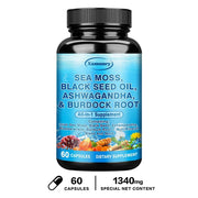 Sea Moss, Black Seed Oil, Ashwagandha & Burdock Root - Provide Energy and Enhance Immunity - Zayvia Beauty