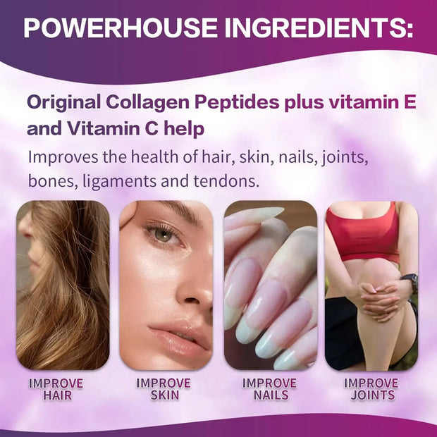 Collagen Peptides - Anti-Aging, Hair, Skin, Nails, Digestion and Joint Support, Made in The USA - Zayvia Beauty