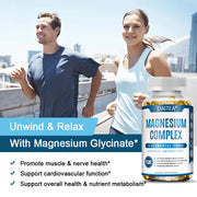 Magnesium Complex Capsules - Bone, Muscle and Heart Health, Sleep Support, Promote Muscle and Nerve Health, Nutrient Metabolism - Zayvia Beauty