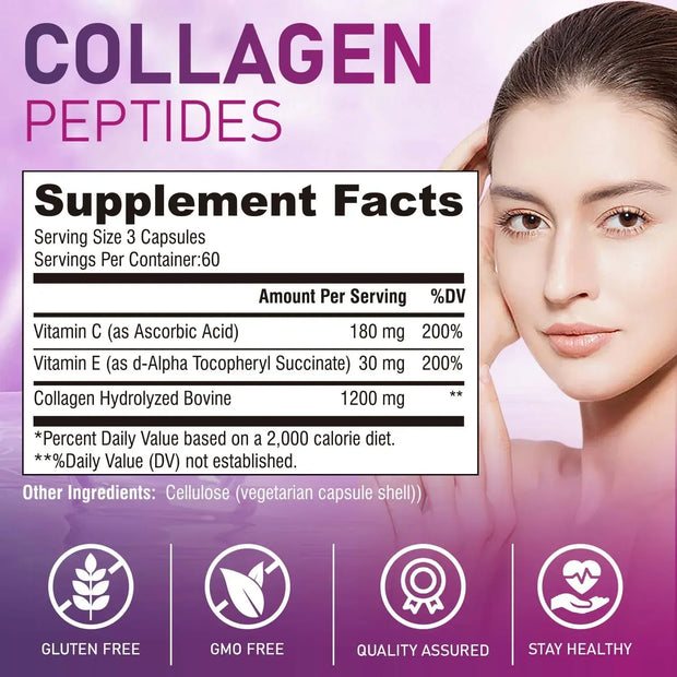 Collagen Peptides - Anti-Aging, Hair, Skin, Nails, Digestion and Joint Support, Made in The USA - Zayvia Beauty