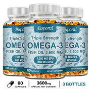 Omega-3 Fish Oil - Rich in DHA & EPA - Support Brain & Nervous System Health, Cardiovascular & Skin Health - Zayvia Beauty