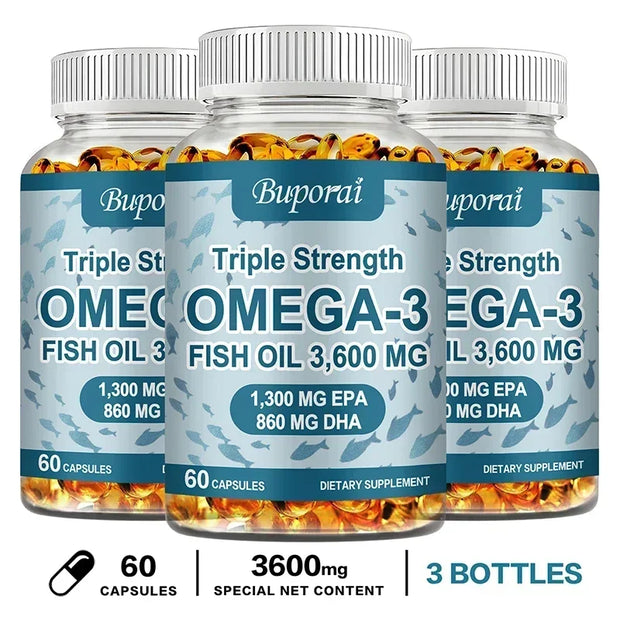 Omega-3 Fish Oil - Rich in DHA & EPA - Support Brain & Nervous System Health, Cardiovascular & Skin Health - Zayvia Beauty
