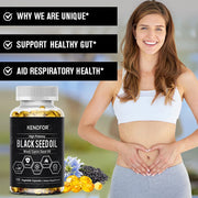 Black Cumin Seed Oil - Organic Black Cumin Seed Oil, with antioxidant and anti-inflammatory properties, digestive health - Zayvia Beauty